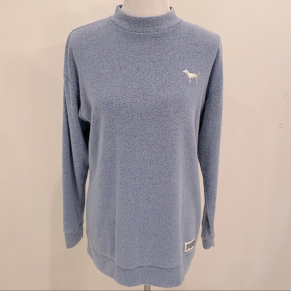 Victoria’s Secret Blue PINK Mock Neck Sweater - XS